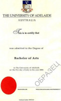Диплом университета Аделаиды