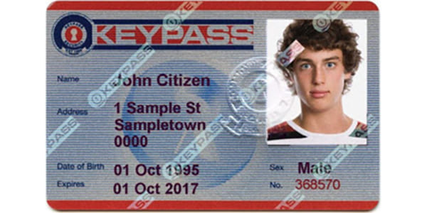 Удостоверение личности Keypass Почты Австралии