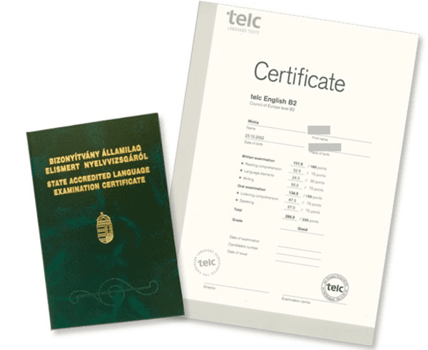Сертификат, подтверждающий знание венгерского языка
