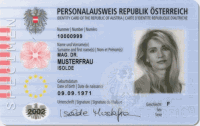 Национальное удостоверение личности (идентификационная карта) под названием Personalausweis. 